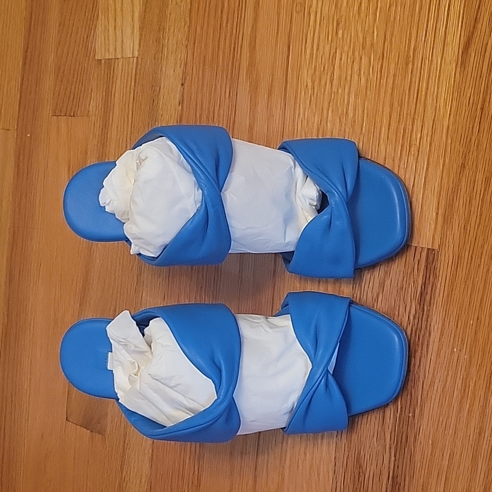 Aquazurra blue heeled sandals size 37